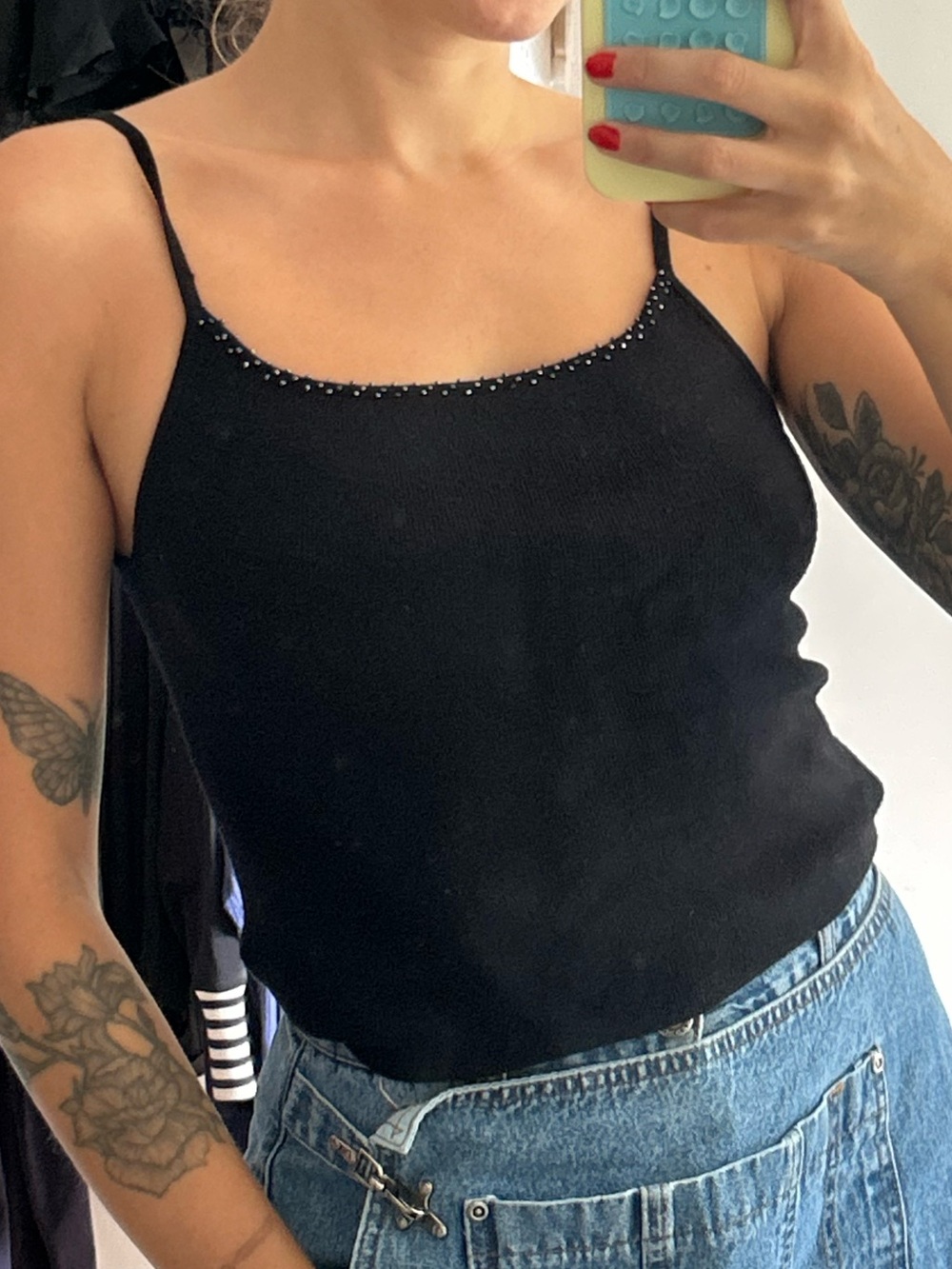 U2 beaded knit tank
